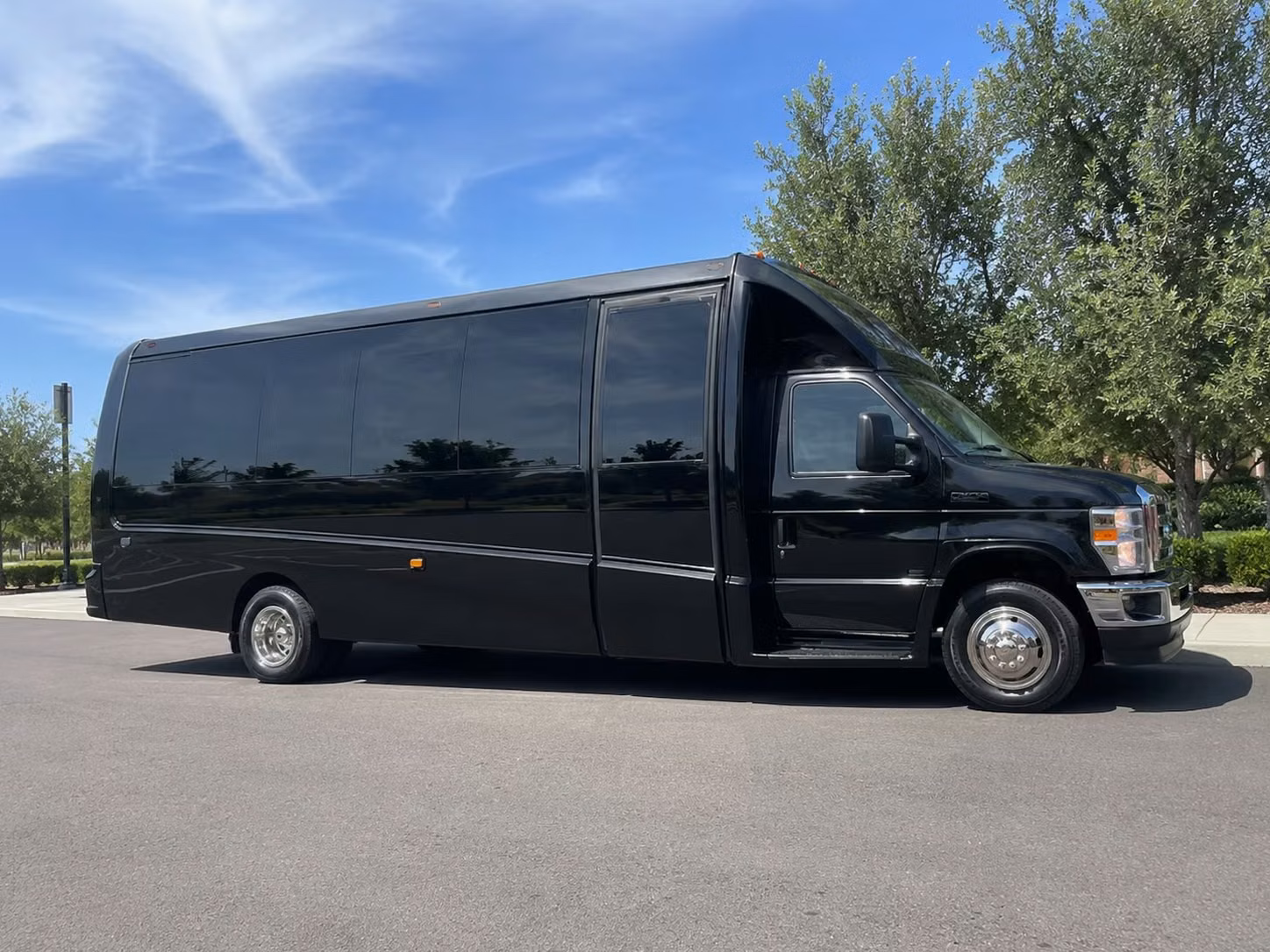 group boarding a minibus in killeen